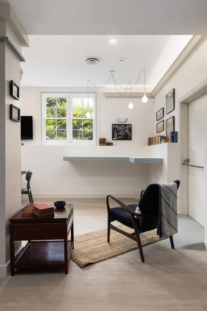 Church Community Space — entryway with single armchair