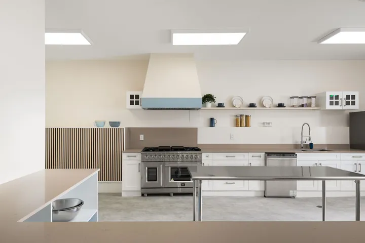 Church Community Space — kitchen view from island